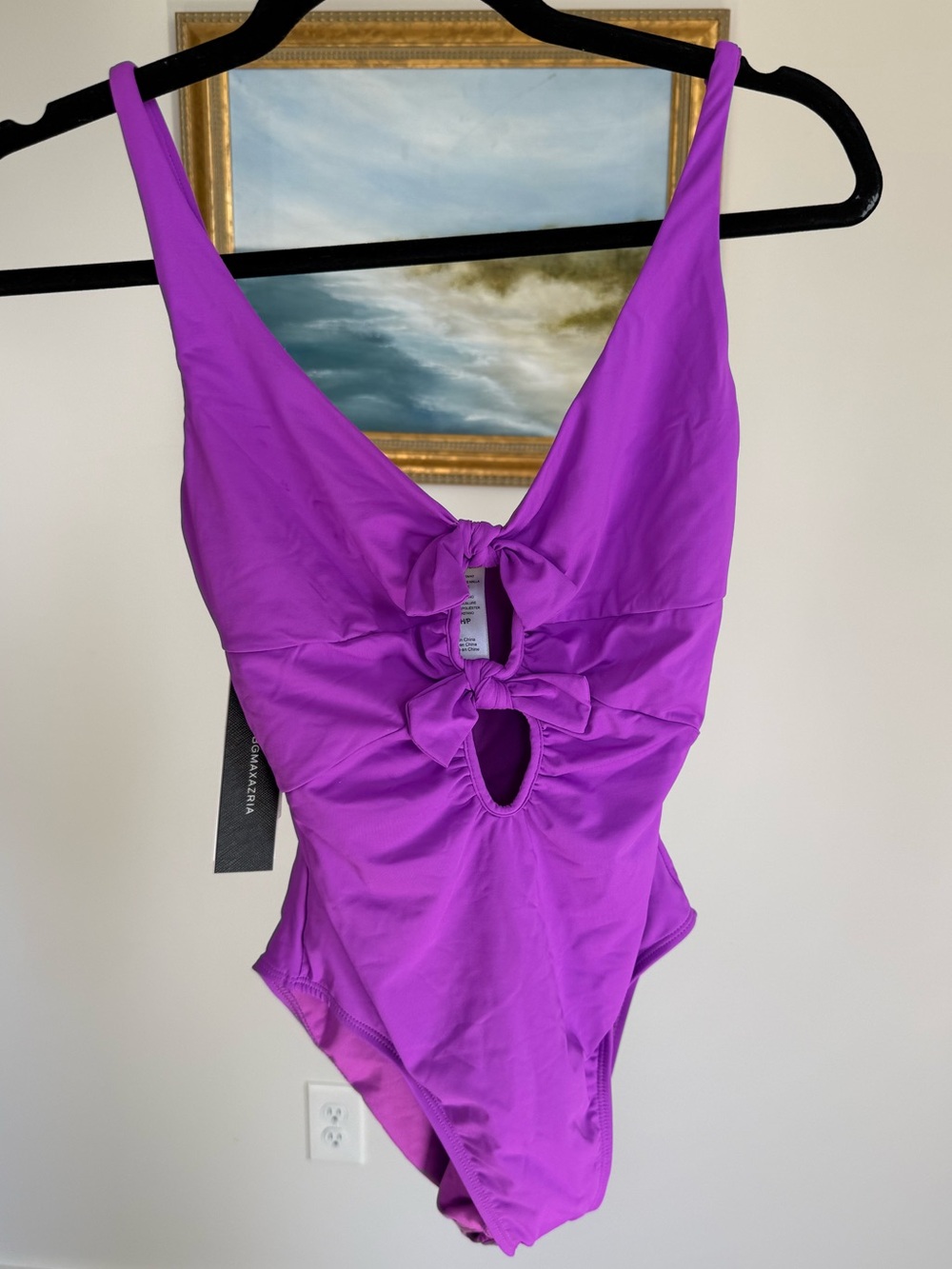 Purple one piece bathing suit